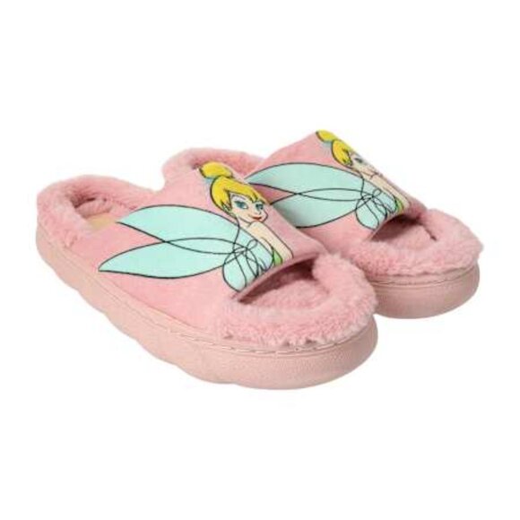 NWT Ladies Juniors Disney Tinker Bell Fluffy Slippers - Picture 2 of 5